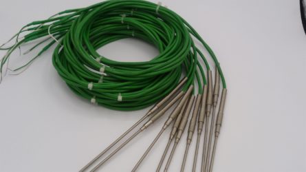 Photo de capteurs de temperature thermocouple de type K avec une sortie en cable robuste PVC cj