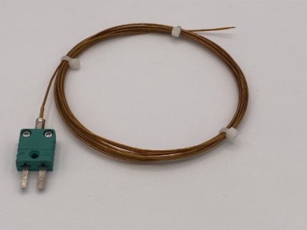 Kapton thermocouple with subminiature connector