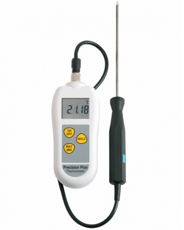 High precision PT100 portable thermometer with probe and UKAS certificate